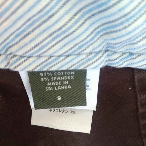 Eddie Bauer Chocolate Brown Capris Size 8 - Picture 6 of 7